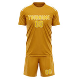 Custom Yellow Gold Soccer Jersey