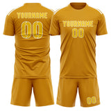 Custom Yellow Gold Soccer Jersey