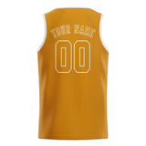 Custom Yellow & Yellow Colors Design Sports Basketball Jersey