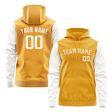 Custom Yellow White Hoodie