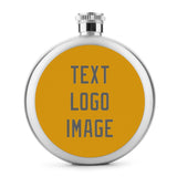 Custom Yellow Dark Grey Hip Flask