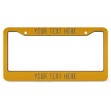 Custom Yellow Dark Grey License Plate Frame