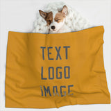 Custom Yellow Dark Grey Pet Blanket