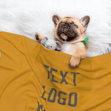 Custom Yellow Dark Grey Pet Blanket