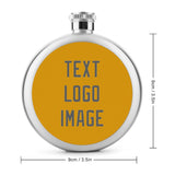Custom Yellow Dark Grey Hip Flask