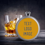 Custom Yellow Dark Grey Hip Flask