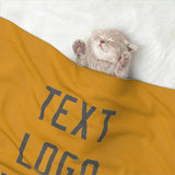 Custom Yellow Dark Grey Pet Blanket