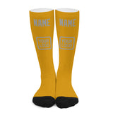 Custom Yellow Gray Knee-High Sock
