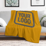 Custom Yellow Dark Grey Blanket