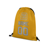 Custom Yellow Gray Drawstring Bag