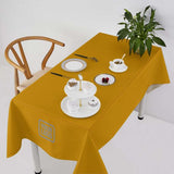 Custom Yellow Dark Grey Square Table Cloth
