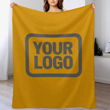 Custom Yellow Dark Grey Blanket