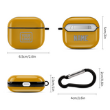 Custom Yellow Gray AirPods Case (3rd Generation)