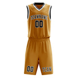 Custom Yellow Dark Grey Basketball Set