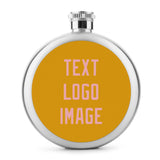 Custom Yellow Light Pink Hip Flask