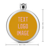 Custom Yellow Light Pink Hip Flask