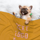 Custom Yellow Light Pink Pet Blanket