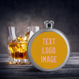 Custom Yellow Light Pink Hip Flask