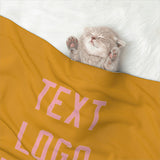 Custom Yellow Light Pink Pet Blanket