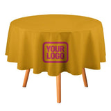 Custom Yellow Pink Round Table Cloth
