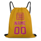 Custom Yellow Pink Drawstring Bag