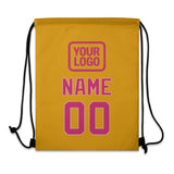 Custom Yellow Pink Drawstring Bag
