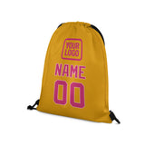 Custom Yellow Pink Drawstring Bag