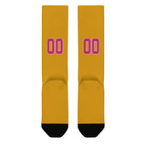 Custom Yellow Pink Knee-High Sock
