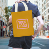 Custom Yellow Pink Canvas Tote Bag