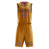 Custom Yellow Light Pink Basketball Set