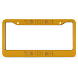 Custom Yellow Khaki License Plate Frame