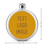 Custom Yellow Khaki Hip Flask