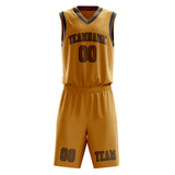 Custom Yellow Khaki Basketball Set