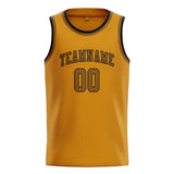 Custom Yellow & Khaki Colors Design Sports Basketball Jersey