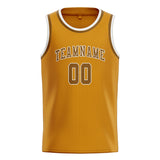 Custom Yellow & Khaki Colors Design Sports Basketball Jersey