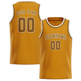Custom Yellow & Khaki Colors Design Sports Basketball Jersey