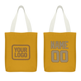 Custom Yellow Light Khaki Canvas Tote Bag