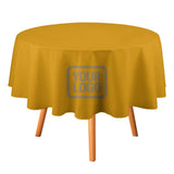 Custom Yellow Light Khaki Round Table Cloth