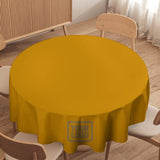 Custom Yellow Light Khaki Round Table Cloth