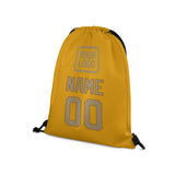 Custom Yellow Light Khaki Drawstring Bag