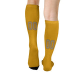 Custom Yellow Light Khaki Knee-High Sock