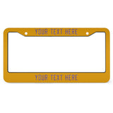 Custom Yellow Light Purple License Plate Frame