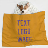 Custom Yellow Light Purple Pet Blanket