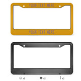Custom Yellow Light Purple License Plate Frame