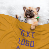Custom Yellow Light Purple Pet Blanket