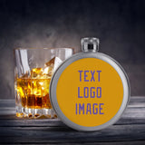Custom Yellow Light Purple Hip Flask