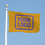 Custom Yellow Light Purple Flag