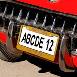 Custom Yellow Light Purple License Plate Frame