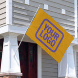 Custom Yellow Light Purple Flag