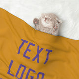 Custom Yellow Light Purple Pet Blanket